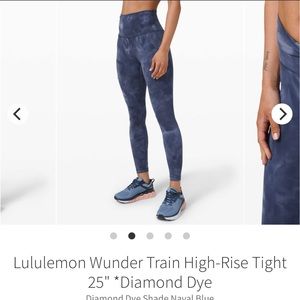 Lululemon Wunder Train Diamond Dye 25’
